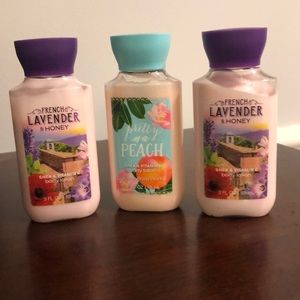 Bath and Body Works travel size body lotions